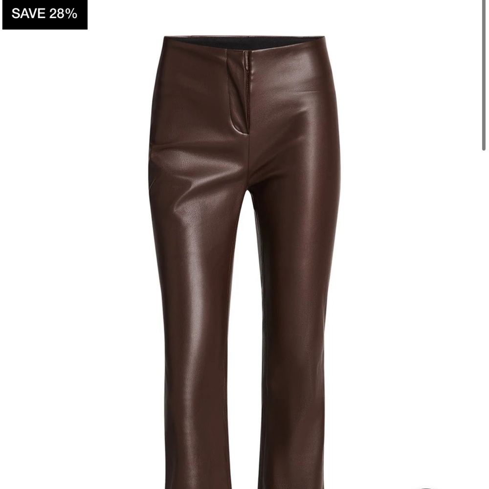 Leather brown pants